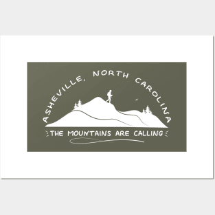 The Mountains Are Calling - Asheville, NC - WO Brown 10 Posters and Art